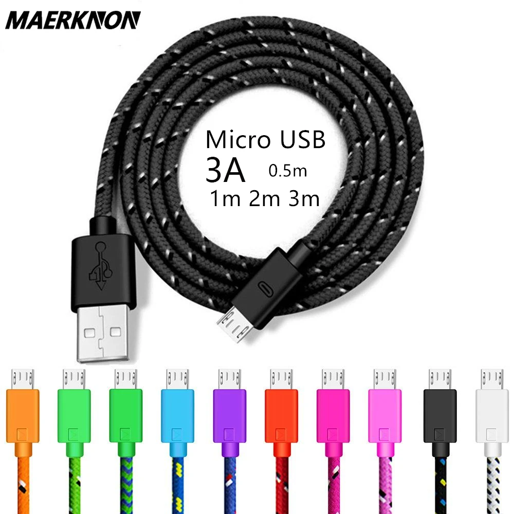 Кабель Micro USB для быстрой зарядки и мобильный телефон данных кабель Samsung S6 S7 Huawei HTC