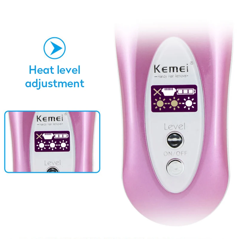 Kemei светодиодный светильник, инфракрасная эпиляция для женщин, электробритва для бритья, эпилятор для бритья, Женская бритва, женский уход