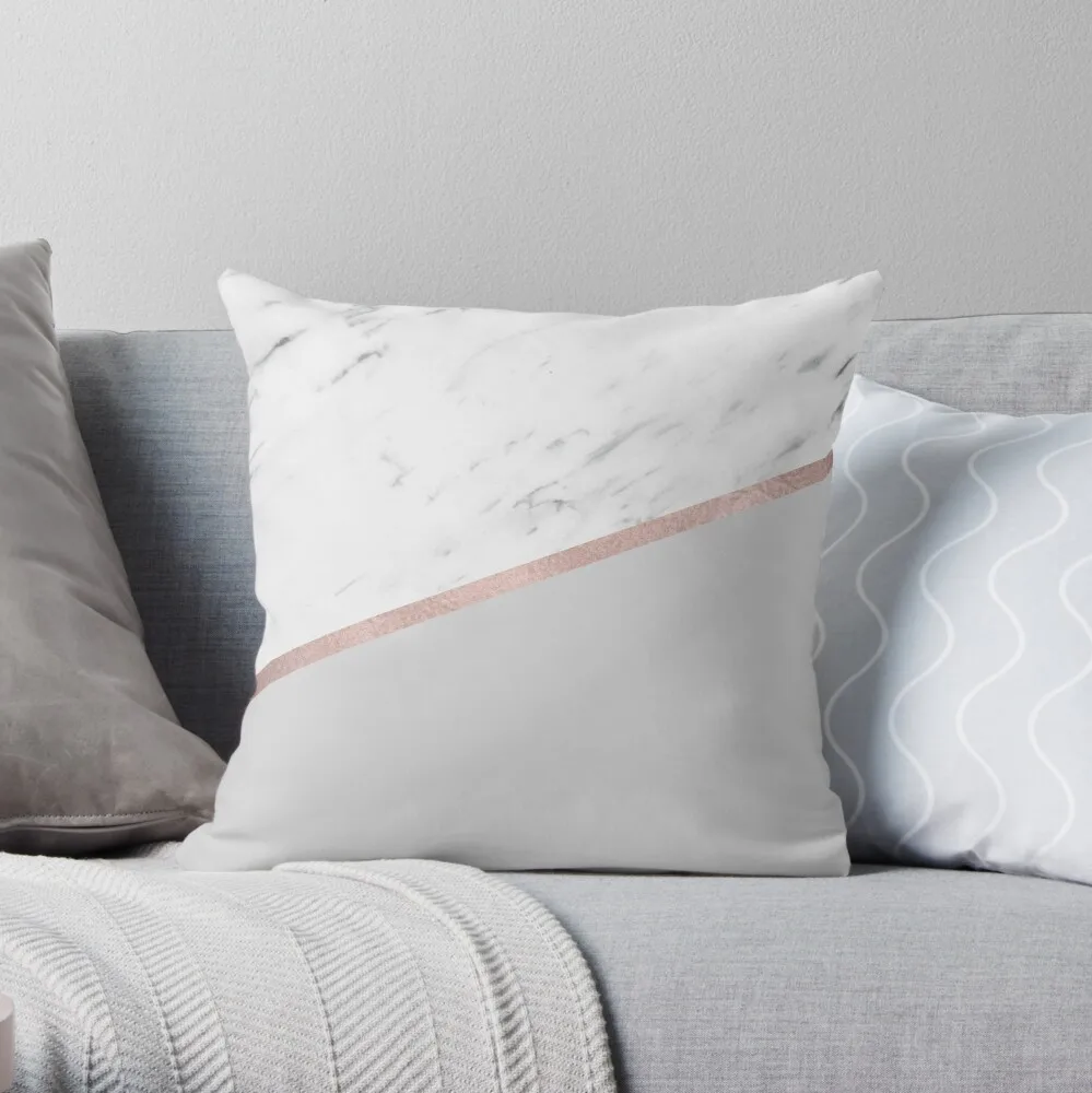 

Marble on Dove Grey Throw Pillow Cushion Cover Polyester throw pillows case on sofa home living room car seat decor 45x45cm