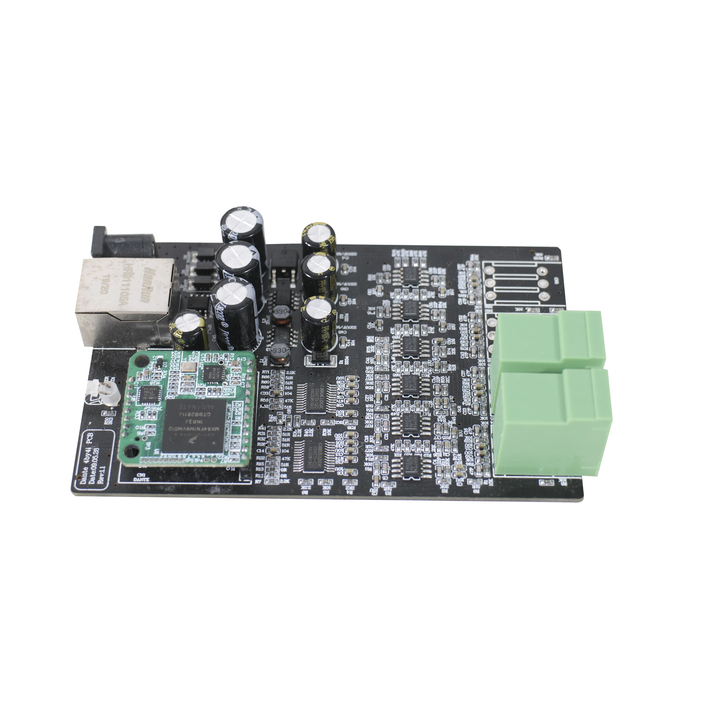 Professional Dante Audio IP Network PCB 2 In 2 Out