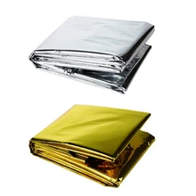 Термоодеяло для аварийного выживания, термоодеяло, легкое одеяло для безопасности кемпинга, солнцезащитный козырек, многоразовый портативный коврик, новинка