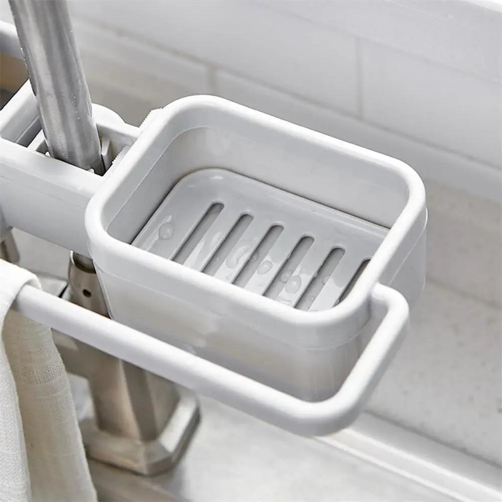 

2019 Newest Hot Kitchen Sink Faucet Sponge Soap Cloth Drain Rack Organizer Storage Shelf Holder