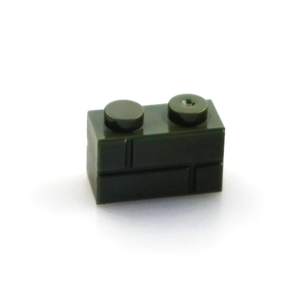 DIY Building Blocks Wall Figures Bricks 1x2 Dots 50/100PCS Educational Creative Toys for Children Size Compatible With 98283 Dark Green 50pcs