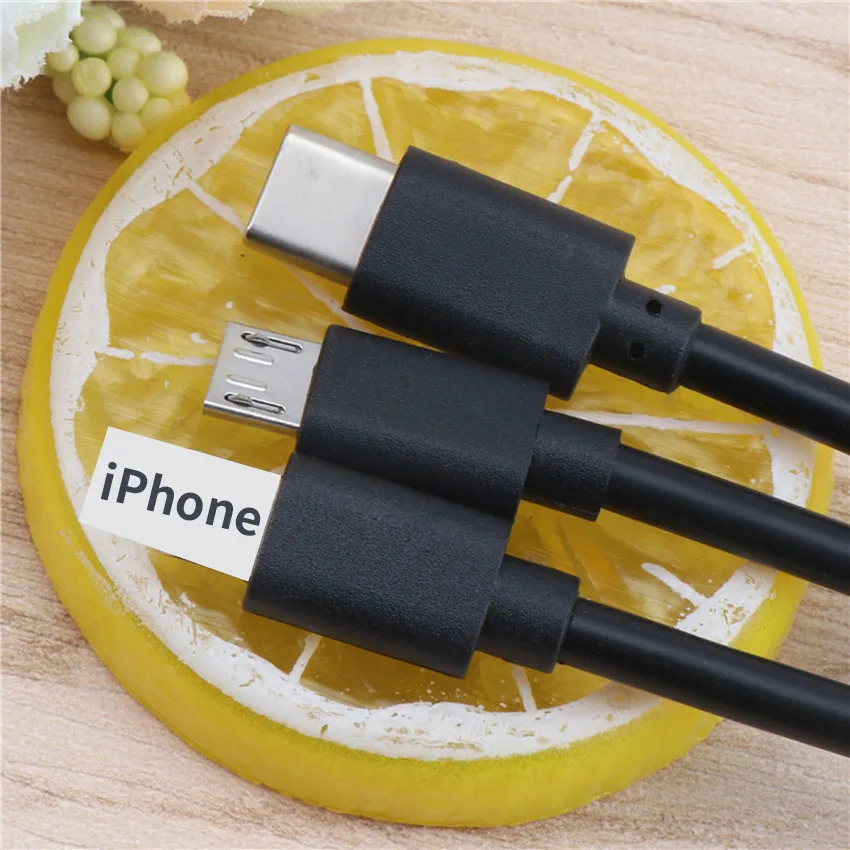 Кабель для быстрой зарядки и передачи данных Micro USB/Type c 15 см кабель iPhone Samsung Xiaomi