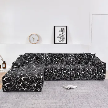 

Geometric Pattern Sofa Cover Stretch Elastic Sofa Covers for Living Room Couch Cover Corner L shape need to buy 2 pieces covers