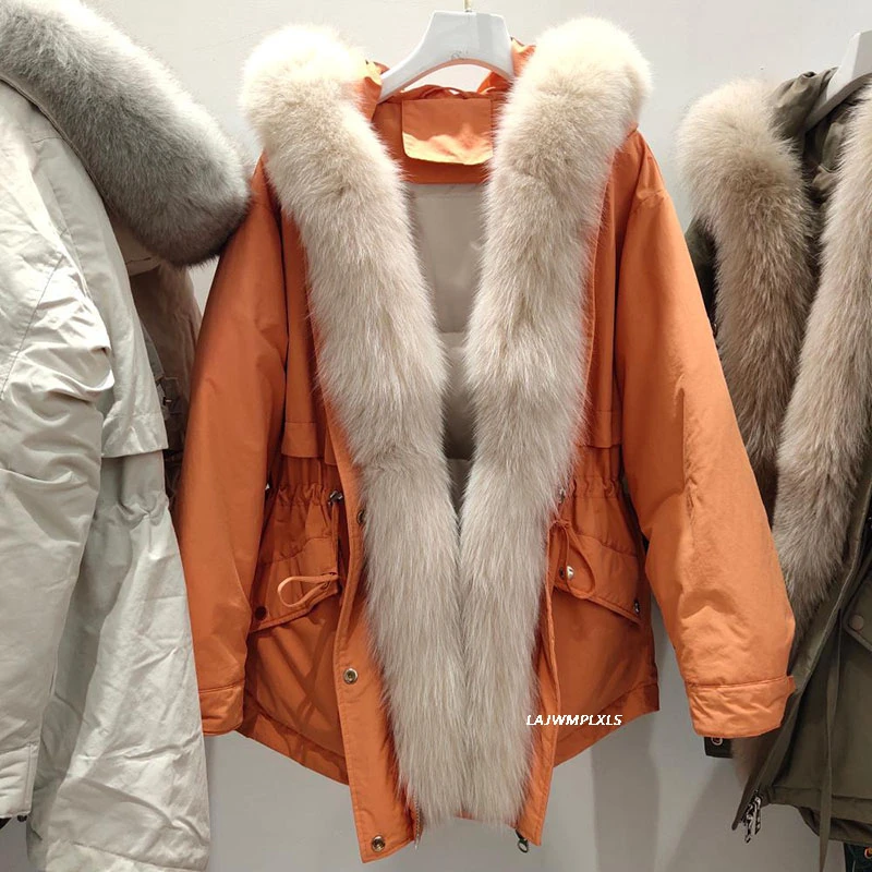 2020 New Winter Down Jacket Natural Fur Collar