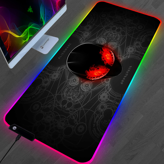 Alienware Gaming Mouse Pad  XXL Large PC Gamer Keyboard Desk Mat 900x400 LED Computer Accessories Tapis De Souris Mousepad