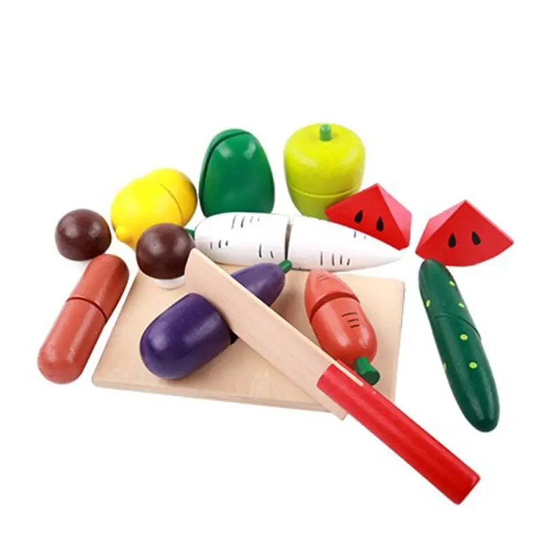 

Wooden Cutting Vegetables Set Pretend Play Kitchen Toy