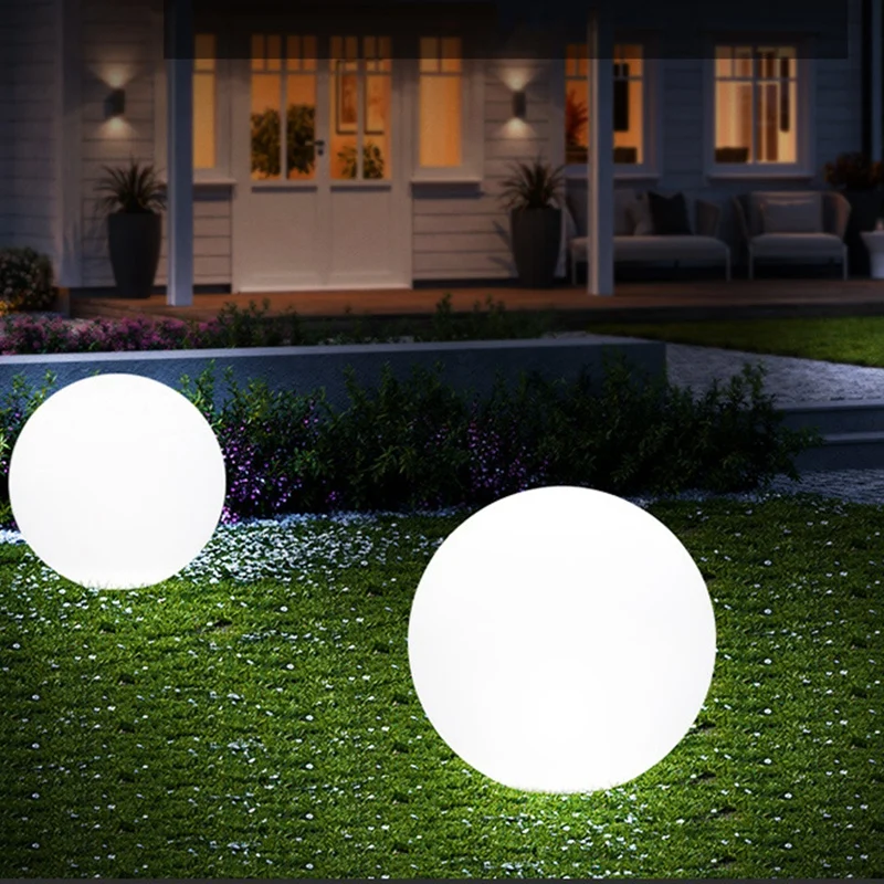 Colorful LED Outdoor Garden Glowing Ball Lights with Remote Patio Landscape Pathway LED Illuminated Ball Table Lawn Lamps Pool