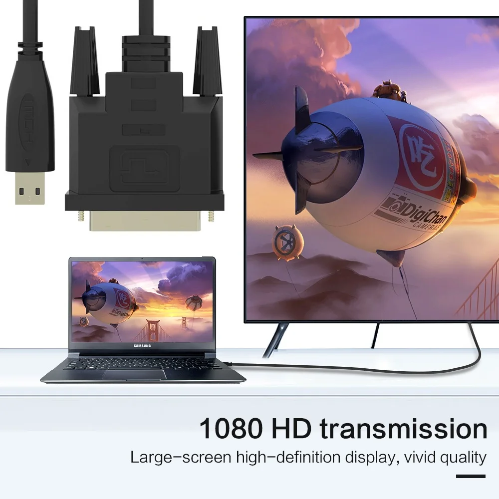 Микро Кабель HDMI DVI Plug and Play анти износ сильная гибкость D 24 + 1 контактный кабель м 8