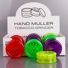 Диаметр 60 мм 3 слоя пластиковый табак травяной измельчитель точильщик табака специй дробилка ручной Muller Crank