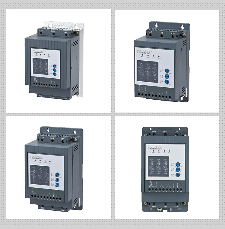 Soft starter price 220v 0.37kw 2A ac soft starter with bypass contactor 50hz 60hz single phase motor soft starter