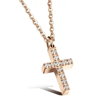 

SHOWTIME kpop necklace women choker chain boho necklaces stainless steel jewelry gold pendant necklace crystal cross necklace