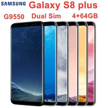 Мобильный телефон samsung Galaxy S8+ S8 Plus Duos G9550 с двумя sim-картами, четыре ядра, 6,2 дюймов, 12 МП ram, 4 Гб rom, 64 ГБ Snapdragon 835 NFC