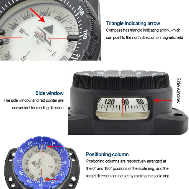 Underwater Luminous Compass Scuba Diving Navigation Compass Portable