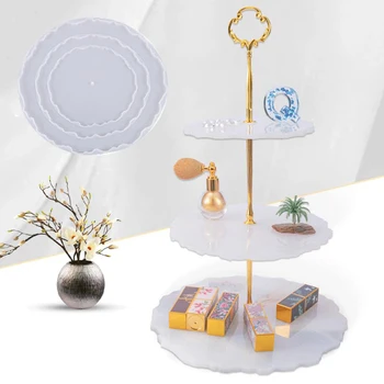 

Three-Layer Fruit Dish Silicone Mold Resin Tray Coaster Storage Mold