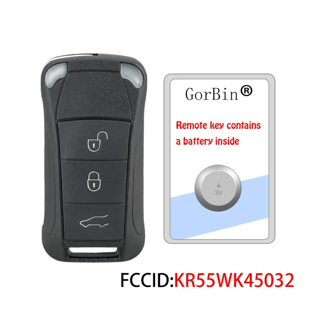 

GORBIN for Porsche Cayenne Base GTS S Turbo Sport 2004-2010 Remote Car Key KR55WK45032 for Porsche Keys 315Mhz ID46 Chip