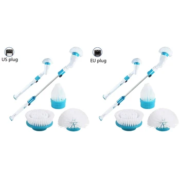 

Turbo Scrub Electric Cleaning Brush Multi-functional Adjustable Waterproof Cleaner Wireless Charging Bathroom Kitchen Cleaning