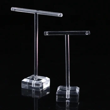 

2pcs/pack Plastic Earrings Jewelry Display T Bar Stand Holder Storage Hanger Showcase Rack Jewelry Organizer