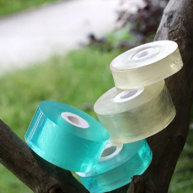 2 Cm Pvc Gyümölcsfa Oltó Film Ön Adagoló Műanyag Fóliazalag Tekercselő, Nyújtható Kertes Szalag Graftfákhoz - Image 4