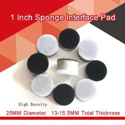 Almohadilla de esponja de 1 pulgada y 25MM, almohadilla de amortiguación para lijadora, almohadilla de respaldo, pulido, accesorios de herramientas eléctricas gancho y bucle