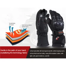 1 пара нескользящий, водонепроницаемый, для катания на лыжах, регулируемый нейлон, для пешего туризма, зимние теплые перчатки с подогревом, перезаряжаемая ходьба