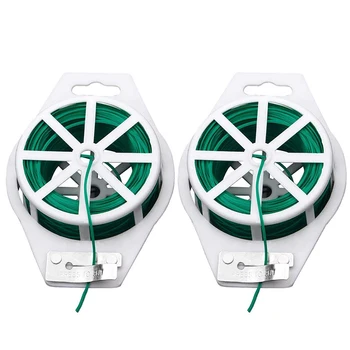 

2 Packs Of 328 Feet (Total 200 M) Garden Kinks, Plant Straps, Vines and Packing Rope (Green)