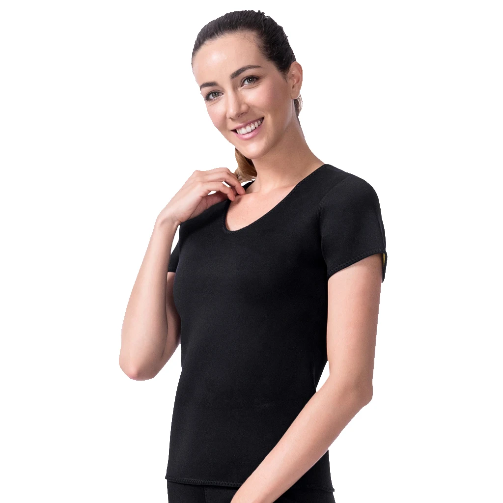 Neoprene Sweat Fat Burner Shirt Rash Guard Sauna Suit Weight Loss Top Women's Body Shapers Pullover