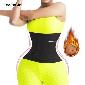 

FeelinGirl Waist Trimmer Belt Women Sauna Sweat Neoprene Waist Trainer Corset for Weight Loss Tummy Control Shapewear Modeling