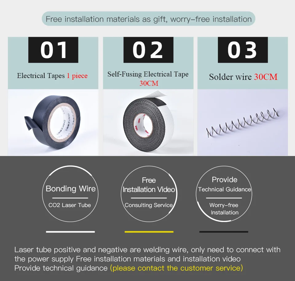 Startnow CO2 Laser Tube 40W 700mm Glass Laser Lamp For CO2 Laser Engraving Machine Pipe Carving Cutting Marking Spare Parts