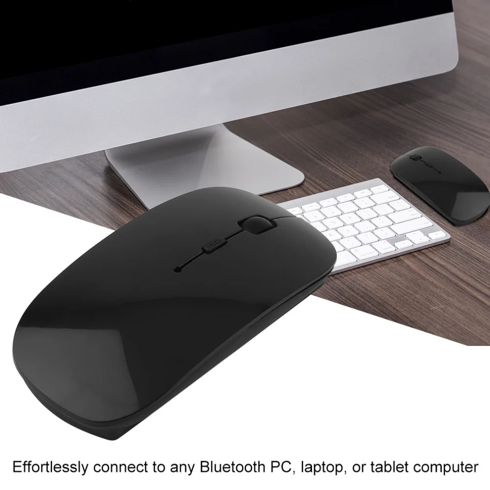 Портативная перезаряжаемая Bluetooth 3,0 игровая беспроводная мышь для ноутбука, ПК, планшетов, компьютера, регулируемая мышь 1200 dpi, VML-09