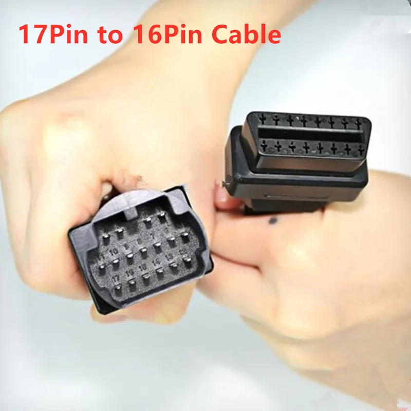 

For MAZDA 17 Pin 17Pin Male to 16 Pin 16Pin Female Car OBD OBD2 OBDII DLC Diagnostic Tool Adapter Converter Cable For Mazda