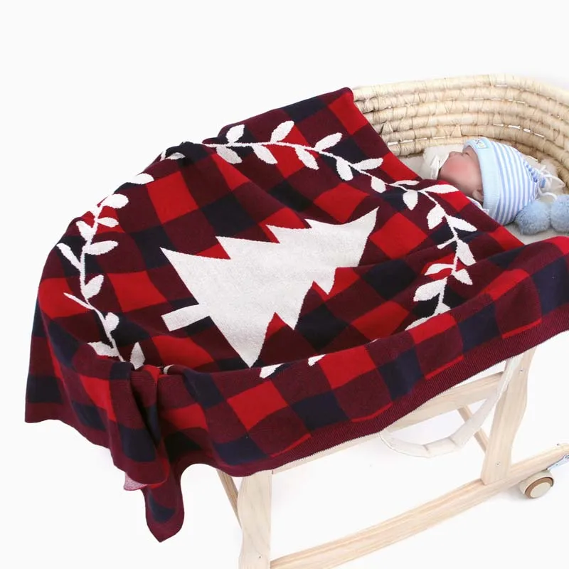 Cuddly Christmas Tree Baby Blankets Newborn swadding Sleeping Bag For Girl Infant Crib Children Knitted r Air Conditioner Quilt