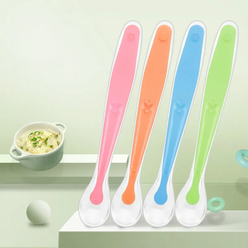 

Baby Feeding Silicone Eating Spoon Baby Dedicated Soup Rice Spoon Auxiliary Food Feeding Spoon