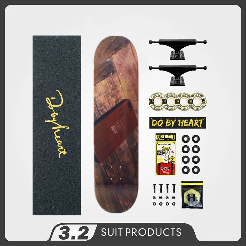 Скейтборд SK8ER полный скейтборд 8 0/8 25 &quot колеса 52 мм и грузовики 5 25&quot Pro аксессуары
