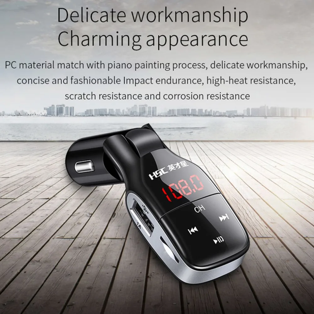 HSC YC37 Dual USB 3.1A автомобильное зарядное устройство Bluetooth MP3-плеер Быстрая зарядка поддержка для tf-карты u-диск смарт-зарядка сильная совместимость