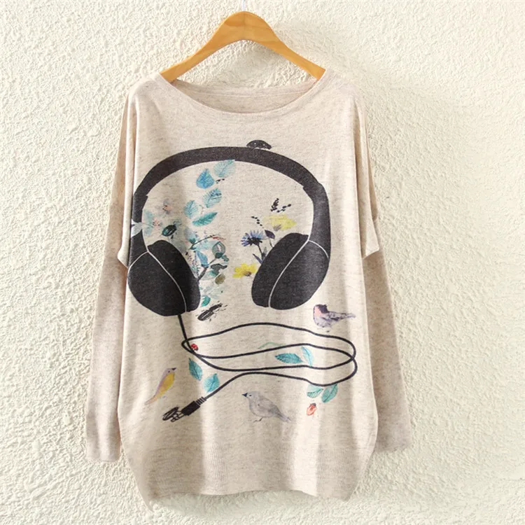 New 3D Cat Sweater Women Knitted Sweater Autumn Clothing Loose Knit Tops Pullover Jumper Casual Lightweight Tunic Sweaters - Color: sweater women 23
