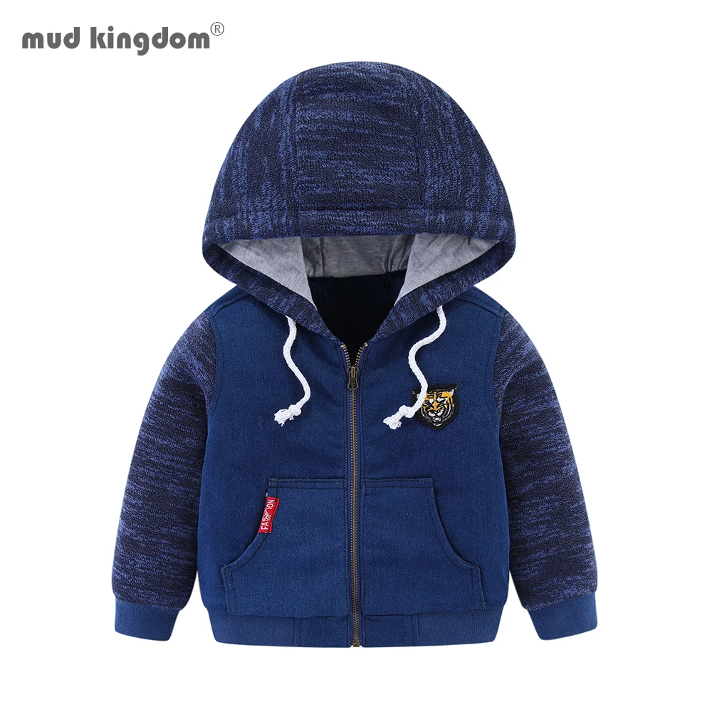 Winter Jackets for Boy Children's Clothing Hooded Fur Lined Warm Outerwear Windbreaker Kids Coats Toddler Clothes
