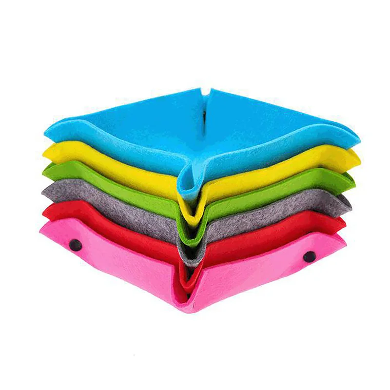

25*25cm Fabric Felt Folding Square Dice Tray Portable Quadrilateral Dice Box For Board Games Dice Storage Dice Holder
