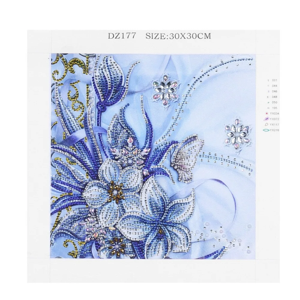 5D алмазная картина особой формы с бабочками и цветами, алмазная вышивка крестиком, частичные стразы, серийная мозаика Q4