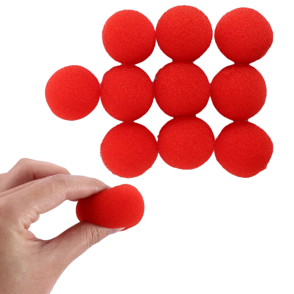 10x Finger Magic Props Sponge Ball Close-UP Street Illusion Stage Comedy Trick X 