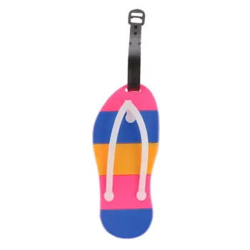 

Slipper Suitcase Luggage Tags Name Address ID Address Holder Silicone Bag Label