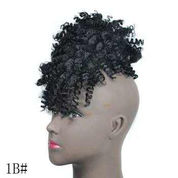 

Spring Afro Ponytail Puff Afro Curly Hair Bun High Drawstring Short Afro Pony Tail Clip in Synthetic Hair For Women