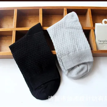 

5 Pairs/Lot Brand New Casual Business Socks Men Bamboo Fiber Socks Skarpetki Breathable Grid Solid One Size Breathable EUR 38-45