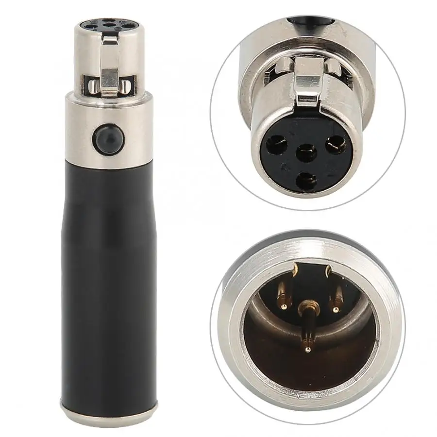 2 шт. Mini XLR 3pin папа к 4pin мама корпус из цинкового сплава аудио адаптер разъем для SLR
