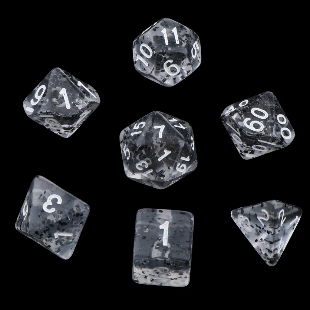 7Pc Multi-sided Dices Set D4-D20 MTG DND RPG Board Game Dice for D&D Roleplaying Party Casino Table Game Toy