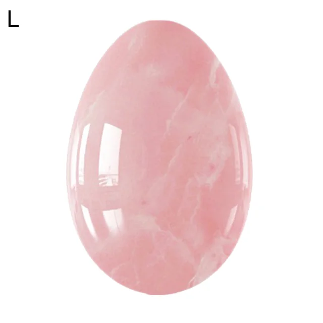 Oval Shape Drilled Postpartum Vaginal Tightening Yoni Egg Kegel Massage Stone Jade Eggs Natural Stone Vaginal Tighten Eggs Pink L