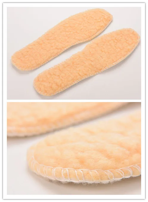 Hot 1 Pair Unisex Winter Warm Thicken Fleece Insoles Foot Massage Practical Shoes Insoles For Women Men NEW