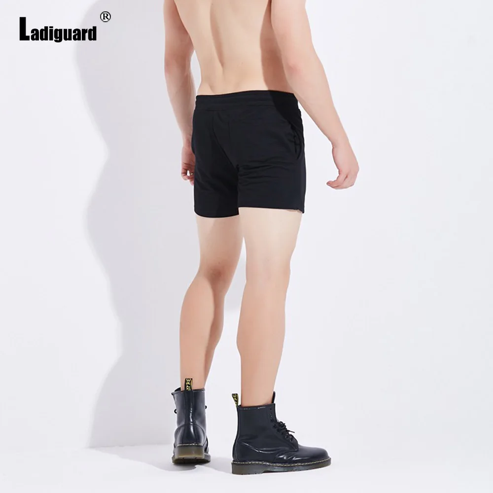 Ladiguard Plus Size Men Leisure Shorts 2021 European Style Fashion Short Pants Male Casual Skinny Beachwear Elastic Waist Shorts casual shorts for women