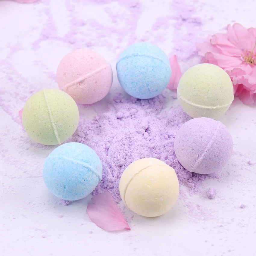 1PC Organic Bath Salt Body Essential Oil Bath Ball Body Skin Whitening Ease Relax Stress Relief Natural Bubble Bath Bombs Ball